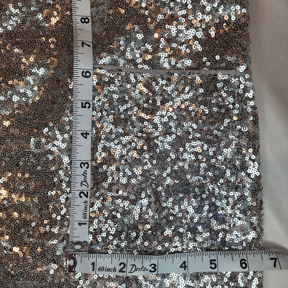 Chelsea28 Silver Sequin Open-Front Jacket, Size Medium - Picture 9 of 9